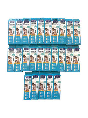Lot of 25-Family Care Digital Thermometers Underarm, Oral or Rectal Use